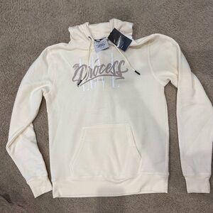 Flag Nor Fail Cream Sweatshirt Hoodie with Grey Design